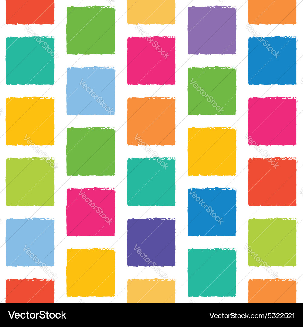 Seamless pattern with colorful squares vector image