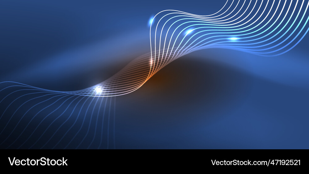 Shiny glowing neon wave light or laser show Shiny glowing neon wave light or laser show vector image