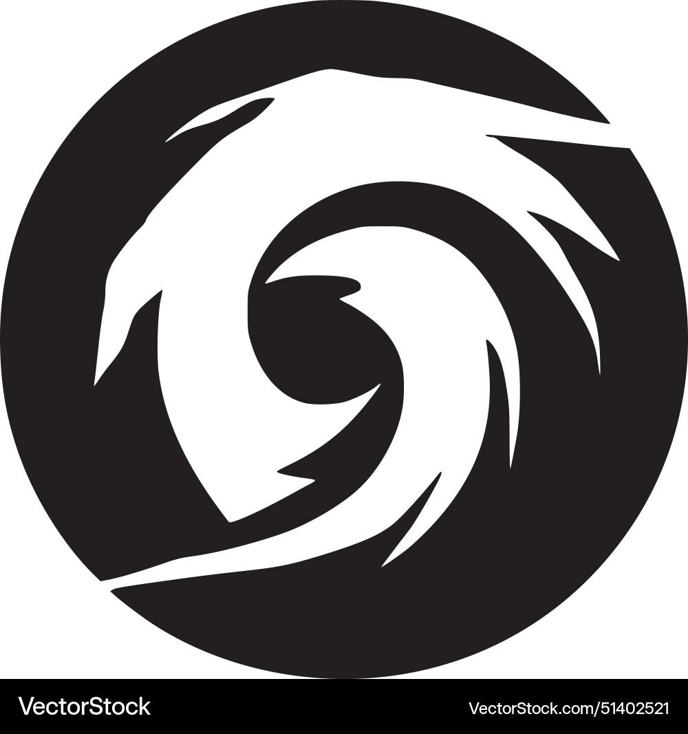 Tornado - black and white Royalty Free Vector Image