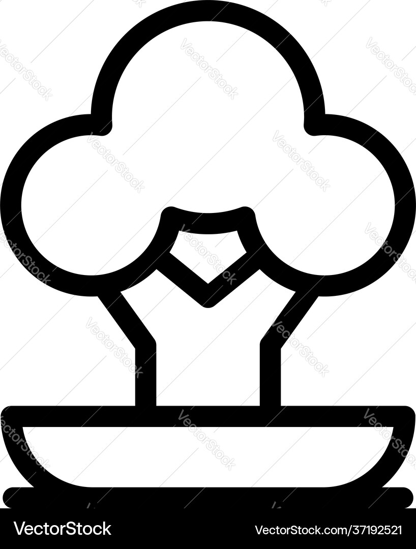 Tree pot icon outline style Tree pot icon outline style vector image