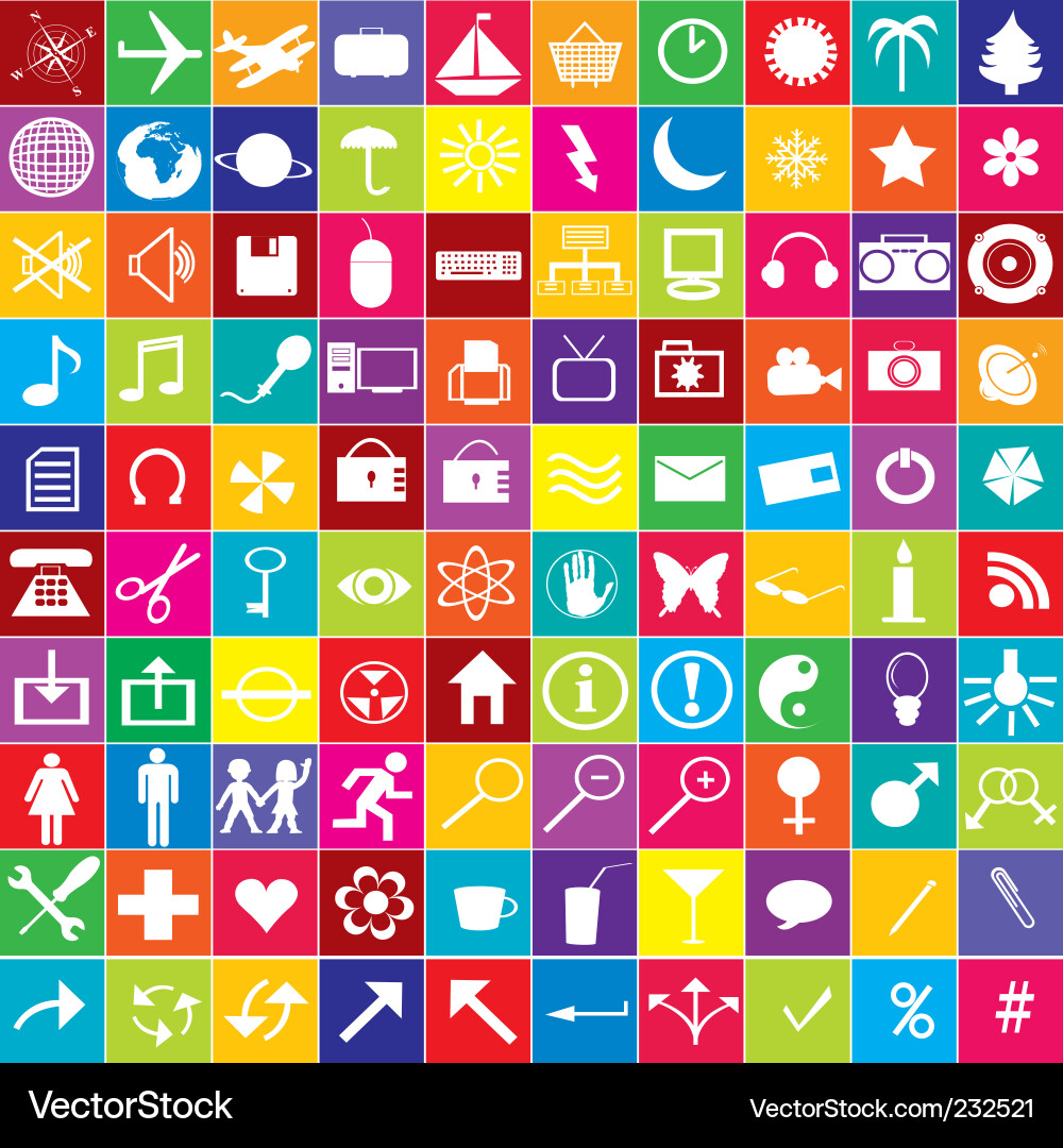 Web Icons Collection vector image