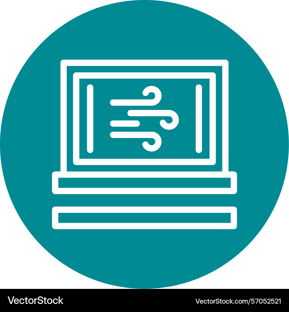 Wind line circle style icon design Vector Image