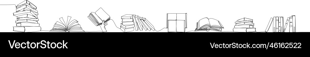 A set of several books different sizes angles Vector Image