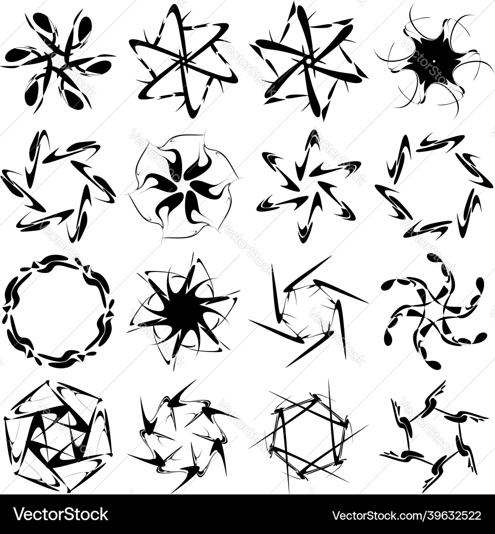 Abstract circular drawing amorphous nonfigurative Abstract circular drawing amorphous nonfigurative vector image