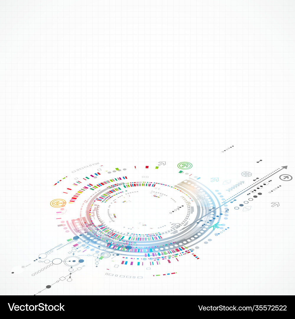 Abstract technological background with various Abstract technological background with various vector image