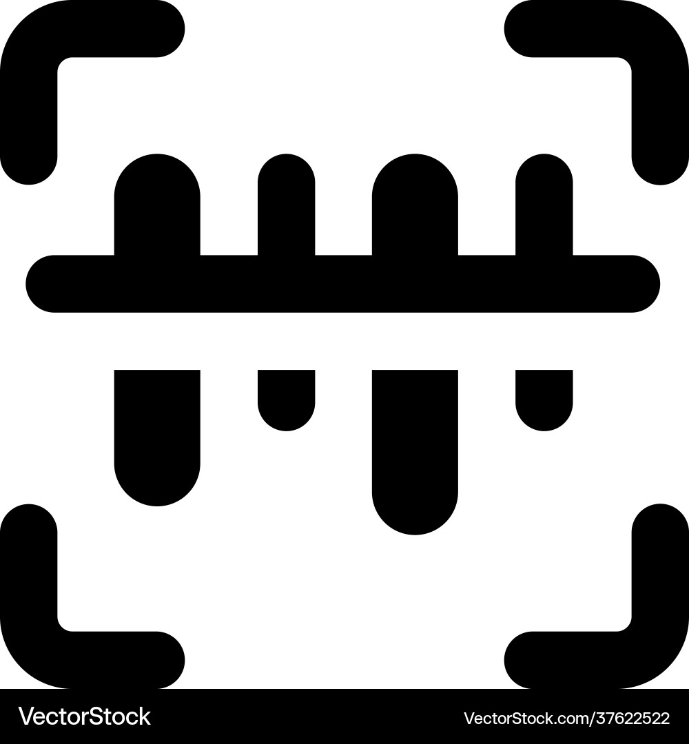 Barcode Scanner Icon - UPC Code Scan Vector Image