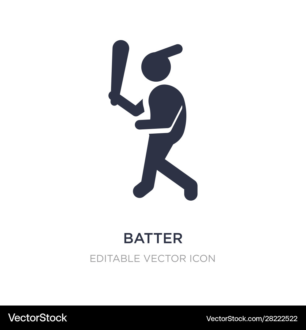 Batter icon on white background simple element Vector Image