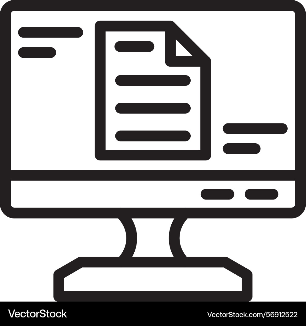 Data linear style icon design Vector Image