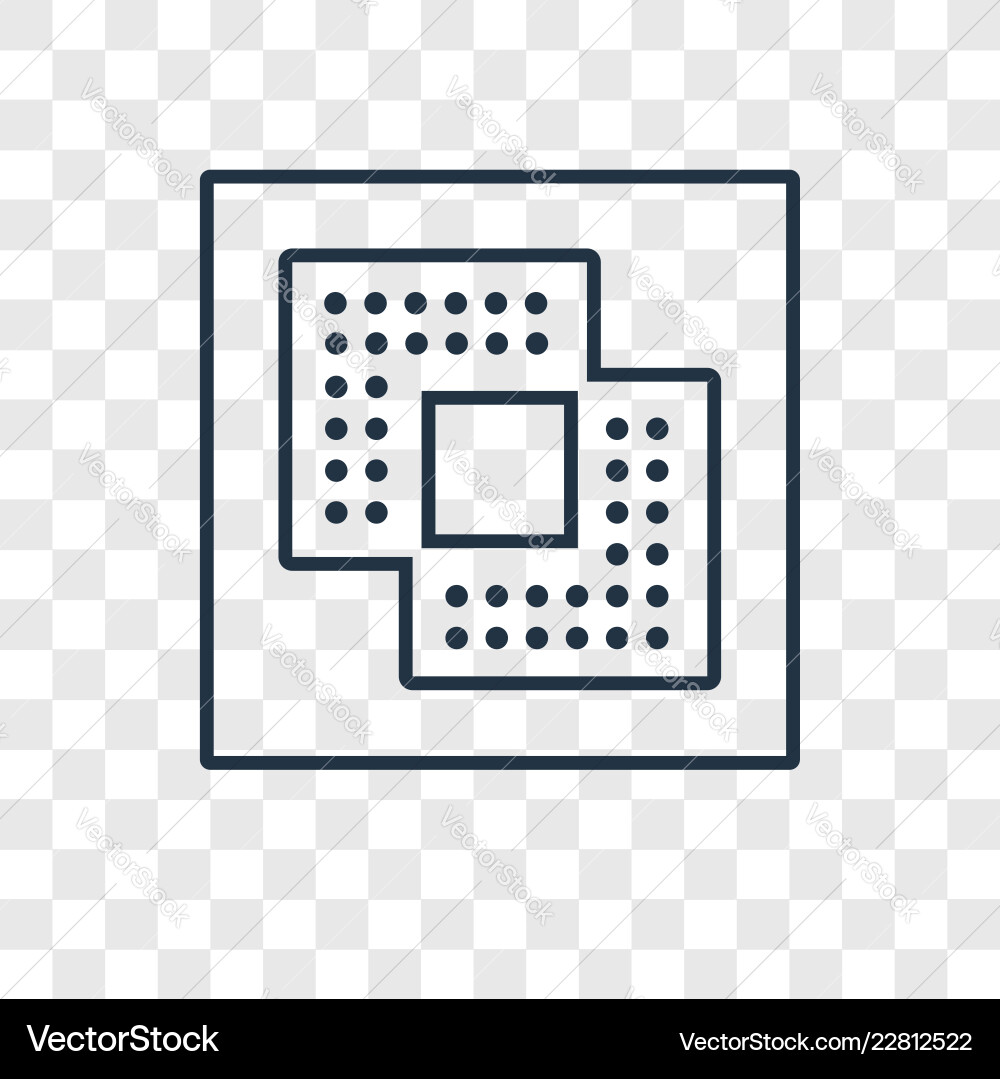 Exclude concept linear icon isolated Exclude concept linear icon isolated vector image