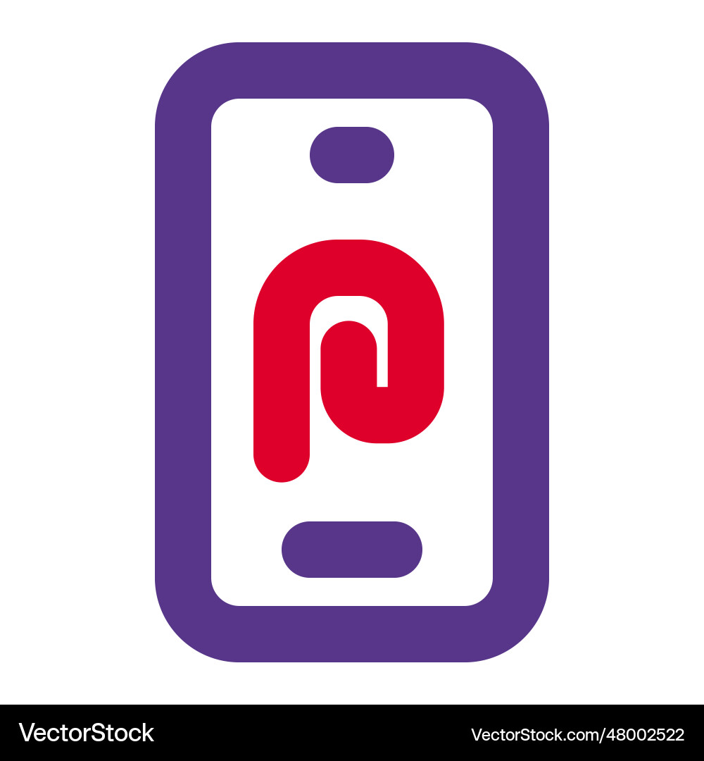 Fingerprint smart security sensor in cellphone vector image