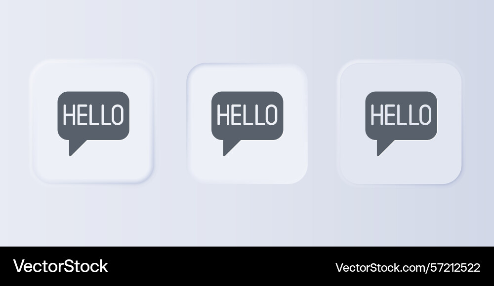 Grey hello in different languages icon isolated Grey hello in different languages icon isolated Vector Image