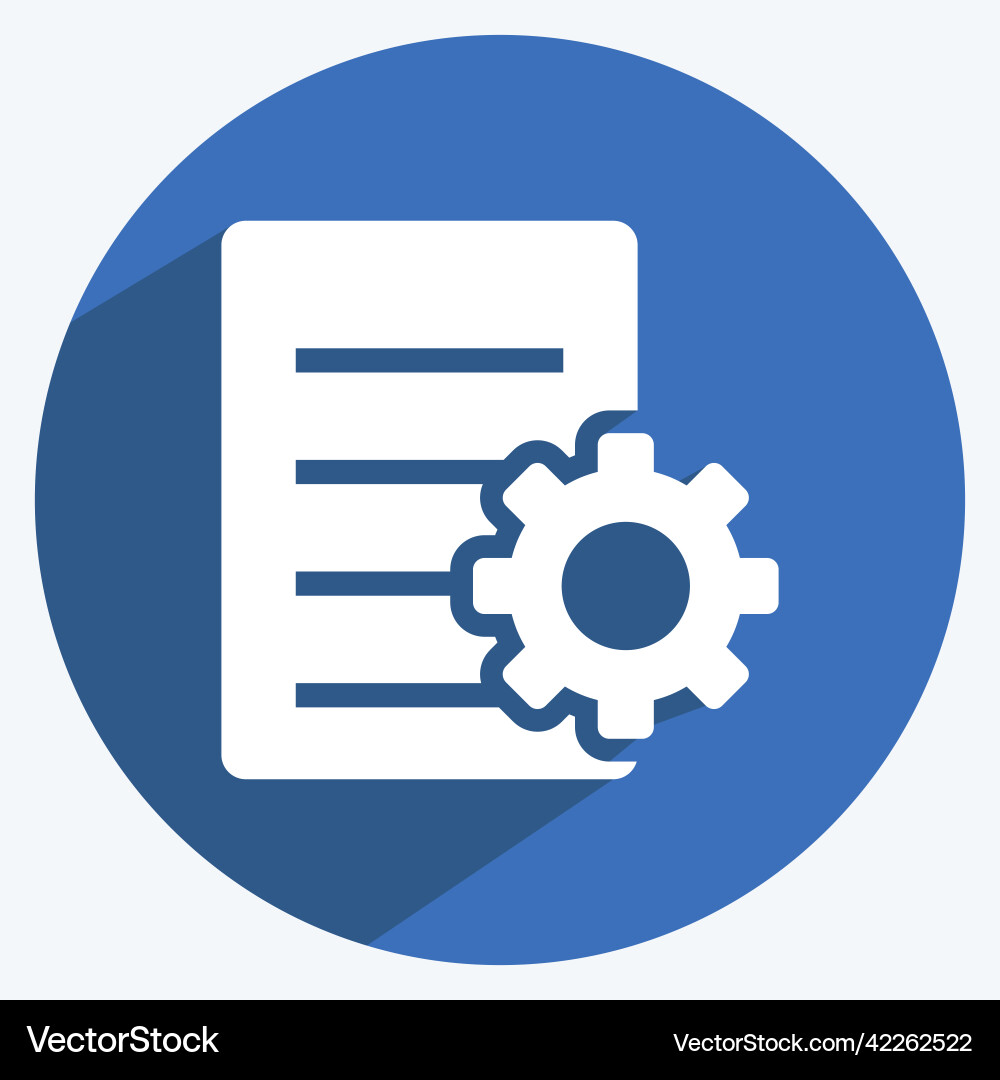 Icon document settings suitable for user Icon document settings suitable for user vector image