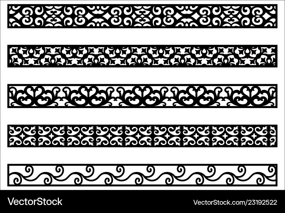 Intricate Frame Edge Ornament Vector Image