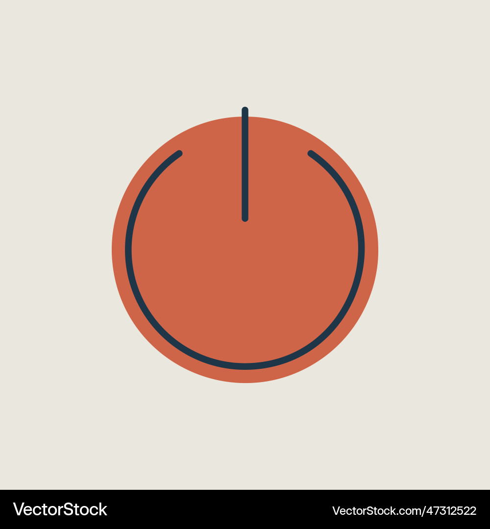 Power button flat isolated icon graph symbol Vector Image