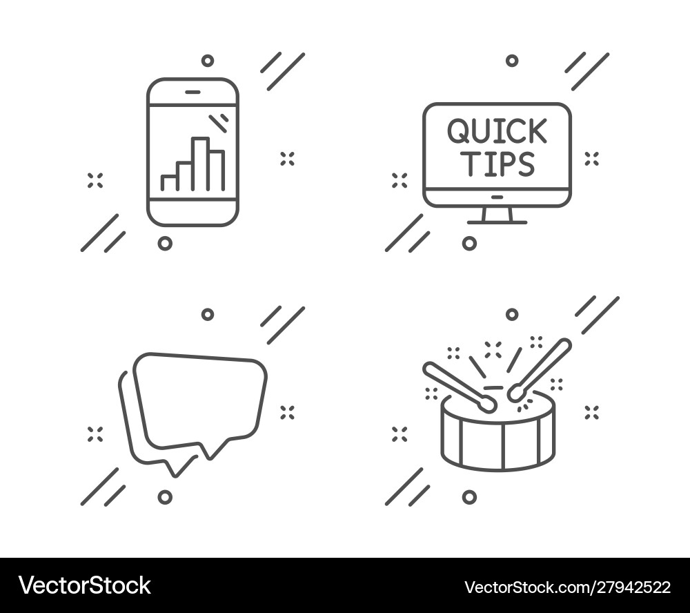 Speech bubble web tutorials and graph phone icons Speech bubble web tutorials and graph phone icons vector image