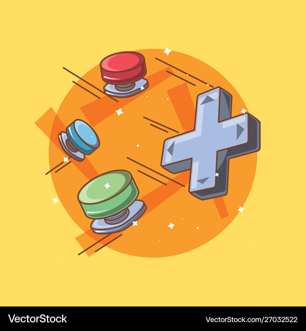 Video game control set buttons Vector Image
