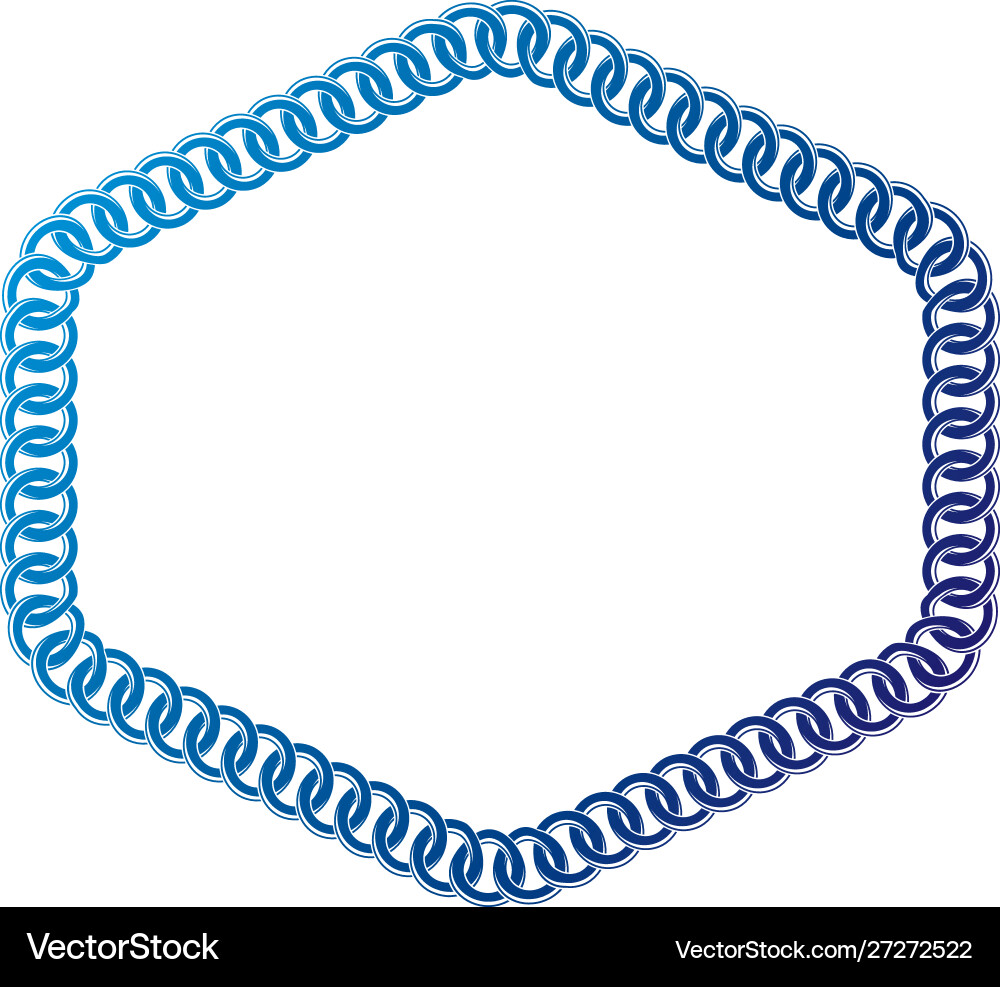 Vintage hexagonal frame created with connected Vintage hexagonal frame created with connected vector image