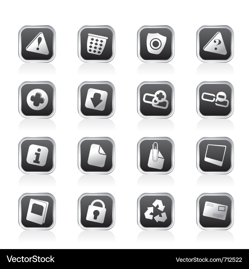 Web site and computer icons vector image
