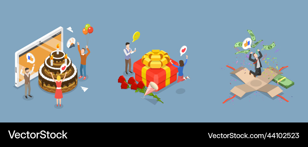 3d isometric flat conceptual Royalty Free Vector Image
