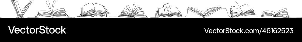 A set of several open books with protruding pages A set of several open books with protruding pages vector image