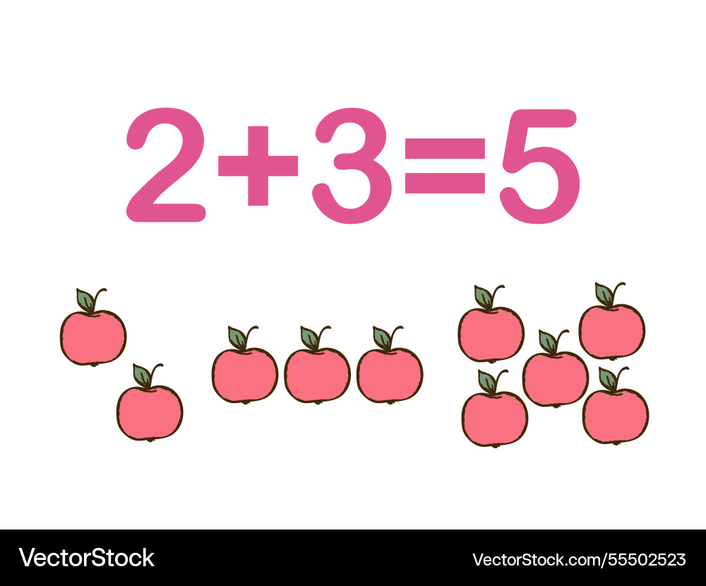 Addition components mathematical formula addend Addition components mathematical formula addend vector image