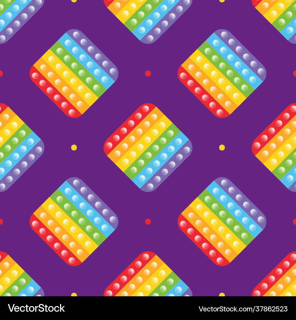 Bubble fidget pop it seamless pattern vector image