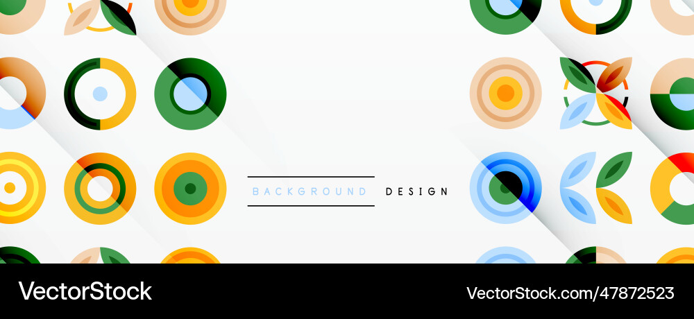 Colorful circles in a grid composition abstract Colorful circles in a grid composition abstract vector image