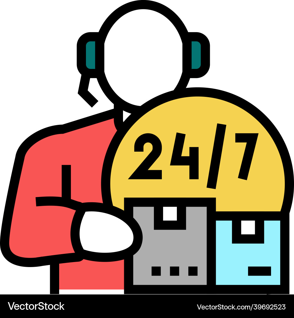 Customer delivery service color icon Customer delivery service color icon vector image