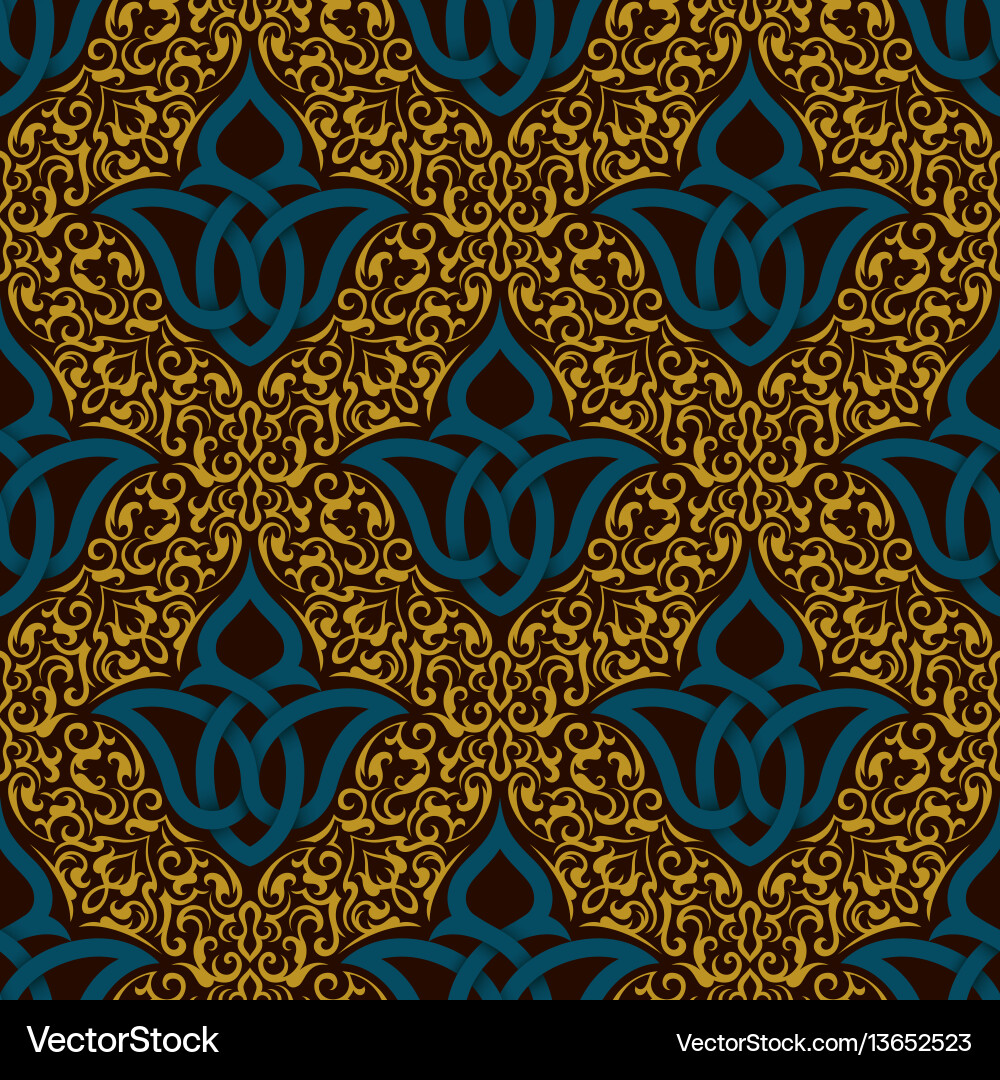 Damask Pattern Background vector image