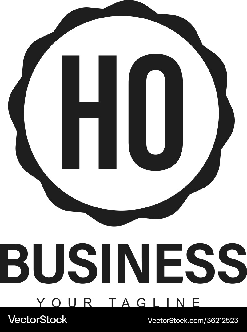 Ho initial a logo design with abstract style Ho initial a logo design with abstract style vector image