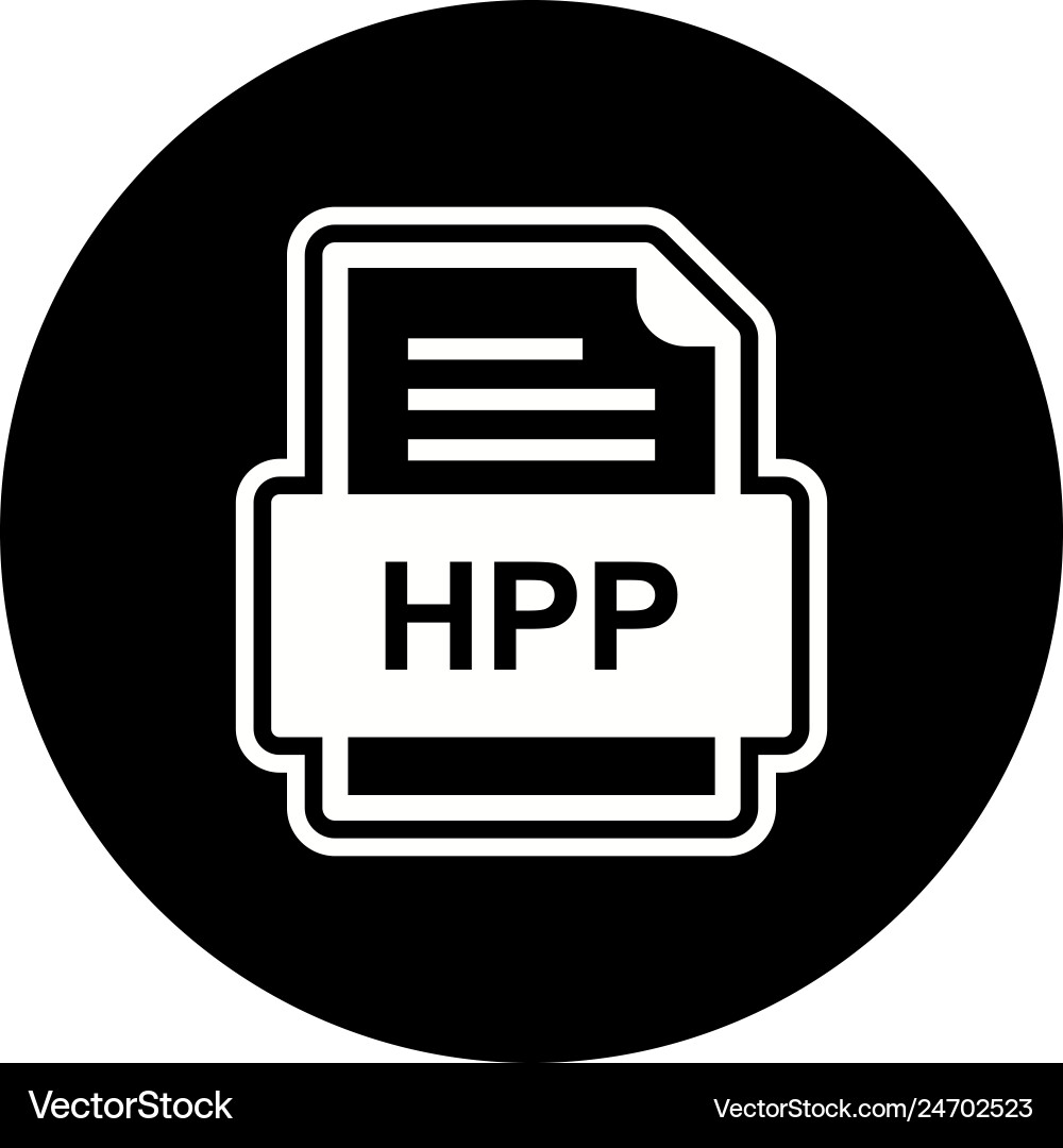 Hpp file document icon Vector Image