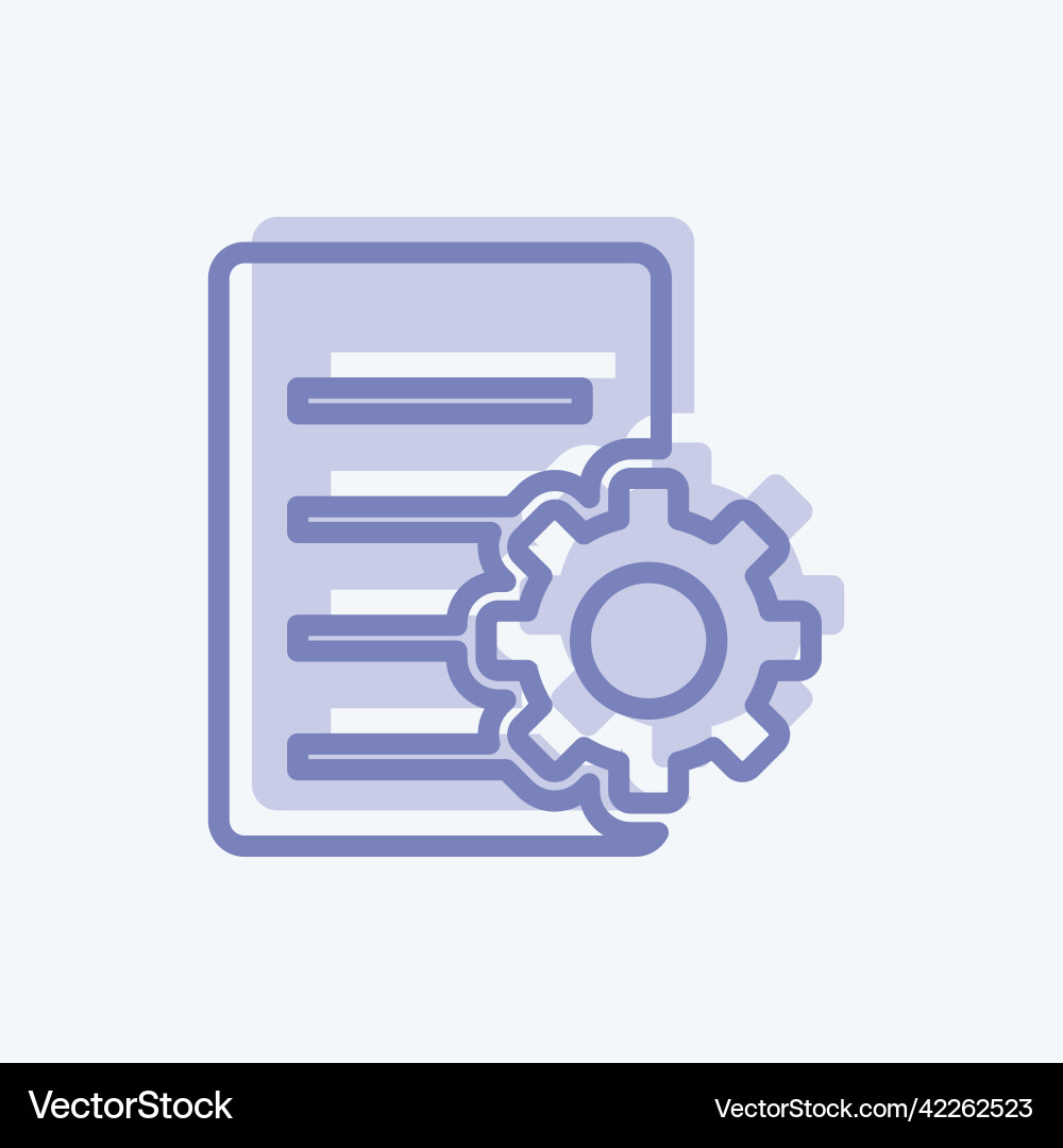 Icon document settings suitable for user Icon document settings suitable for user vector image