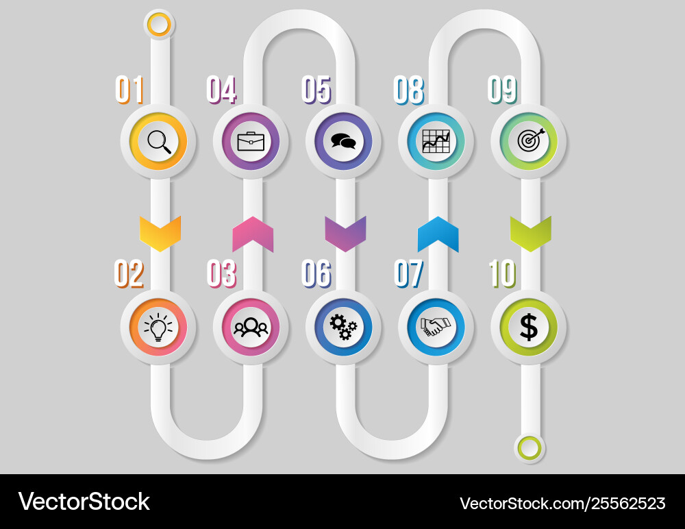 Infographic design template with options steps vector image