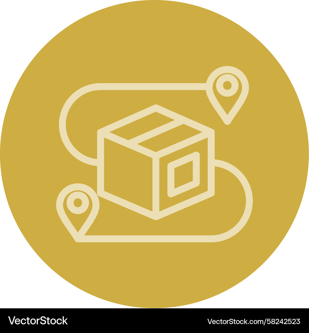 Multi-Color Shipment Tracking Line Icon Vector Image
