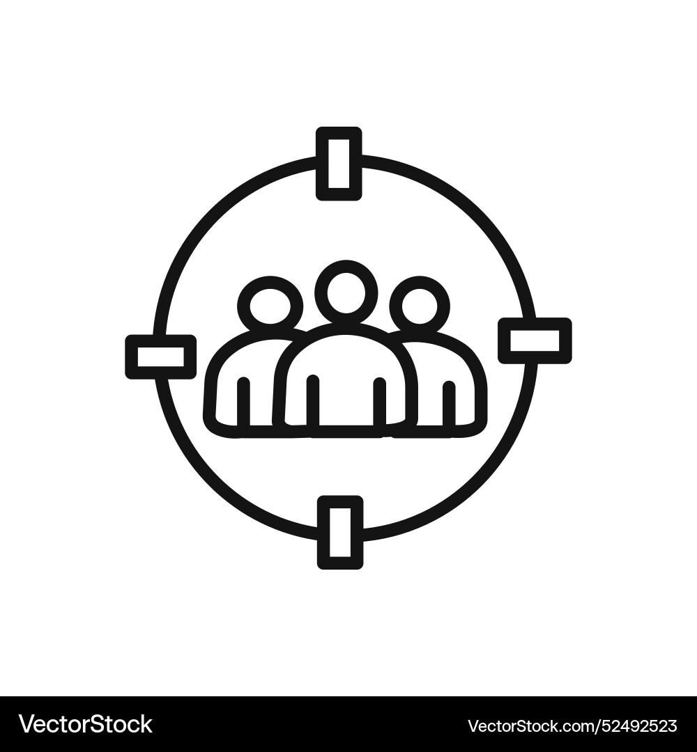 People segmentation icon linear graphics set Vector Image