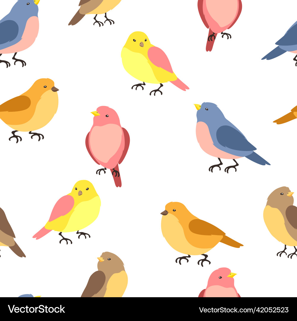 Seamless pattern with stylized birds image vector image