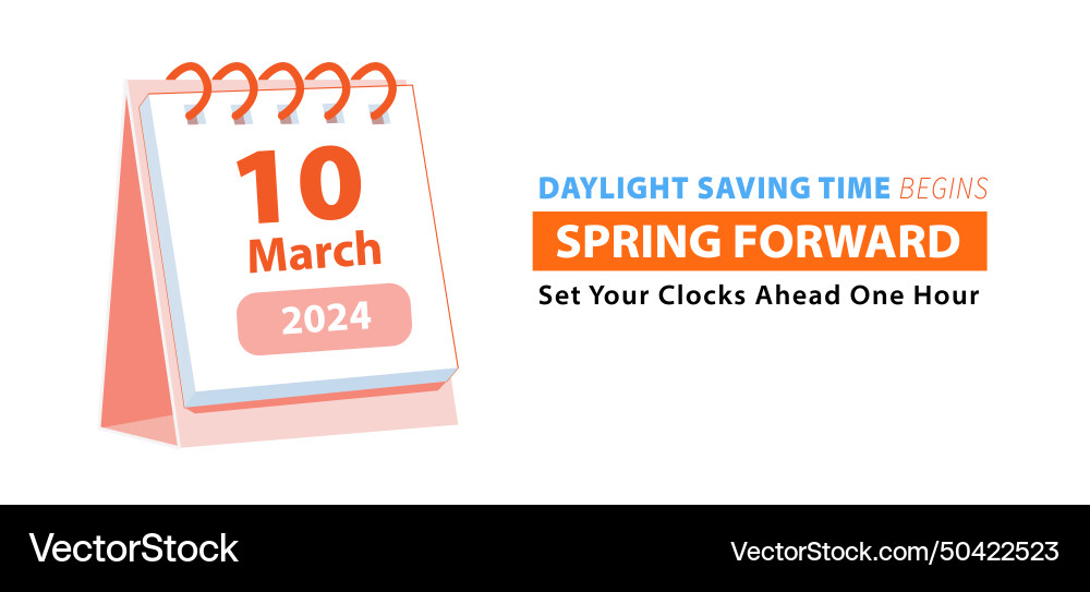 Spring Forward Clock Change Reminder vector image