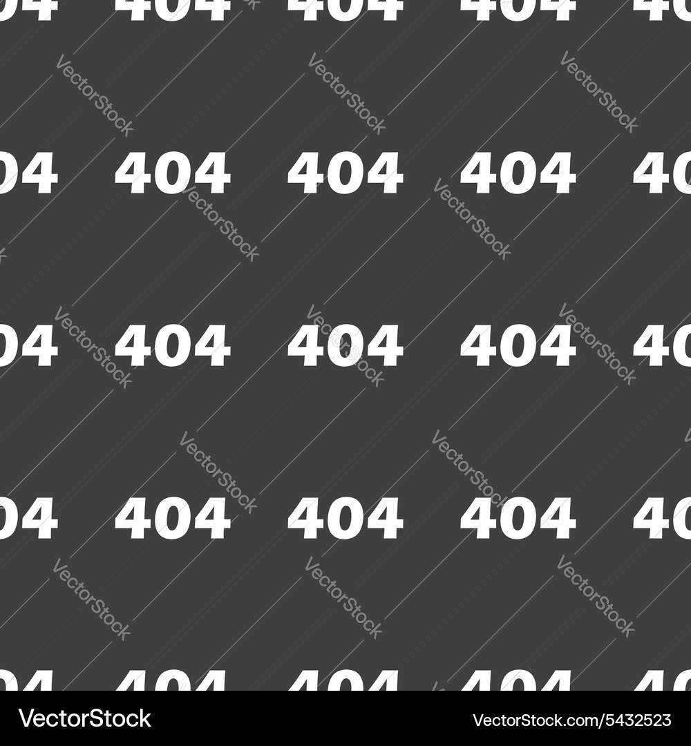 Straight black error 404 pattern vector image