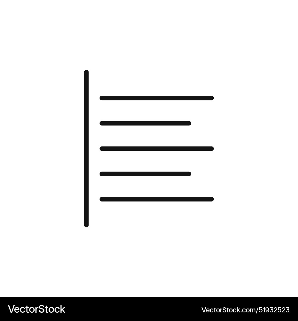 Text align left icon ideal for writing tools vector image