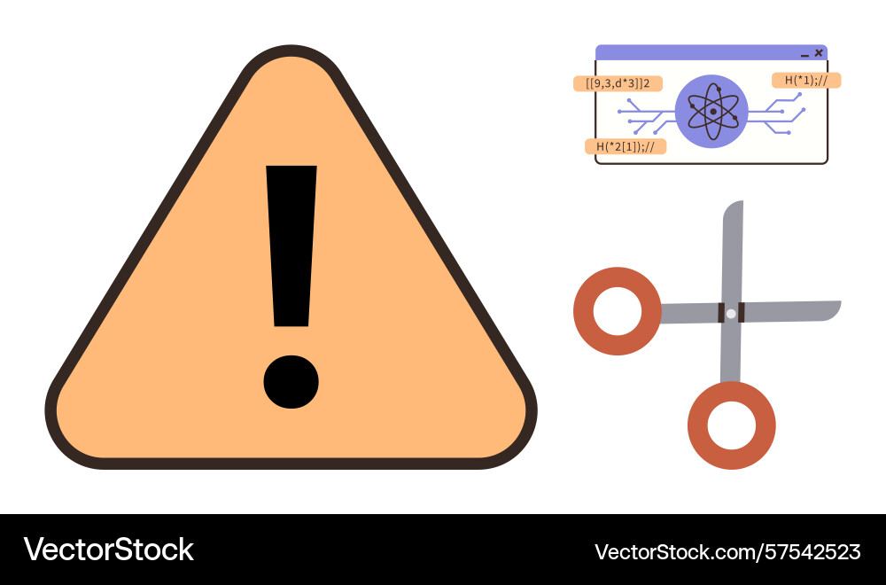Warning triangle with exclamation mark scientific – Royalty-Free Vector ...