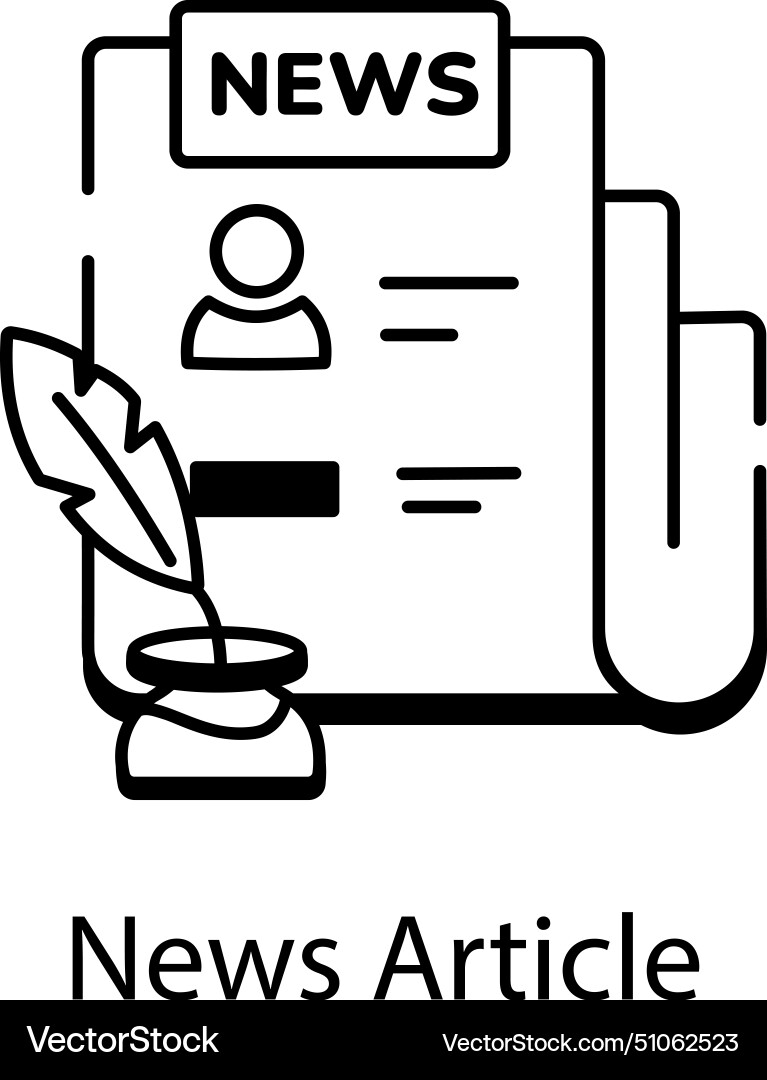 Writing and editing linear icons vector image