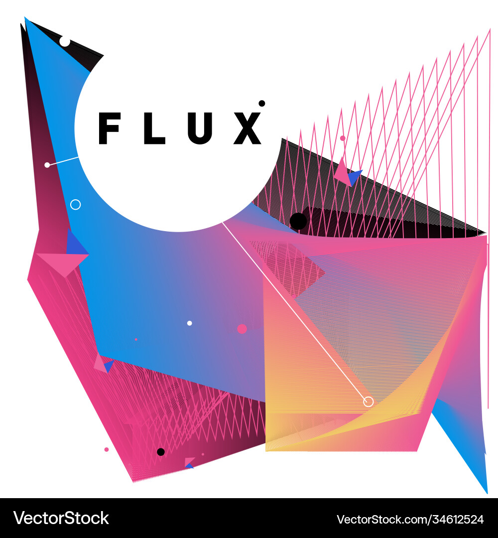 3d colorful wave background dynamic flux effect 3d colorful wave background dynamic flux effect vector image