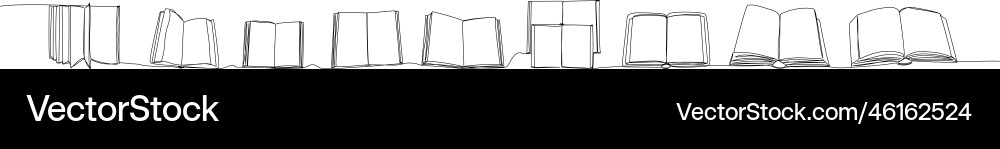 A set of several open books lying on the table one A set of several open books lying on the table one vector image