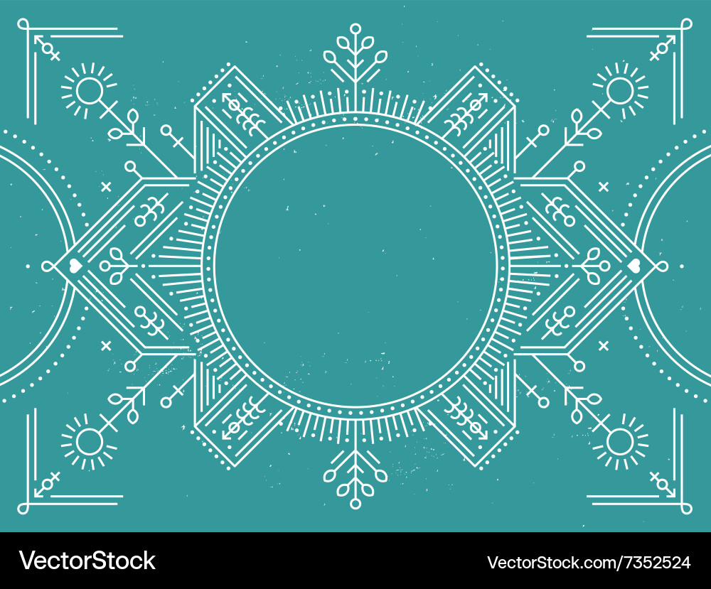 Border with line geometric and abstract Vector Image