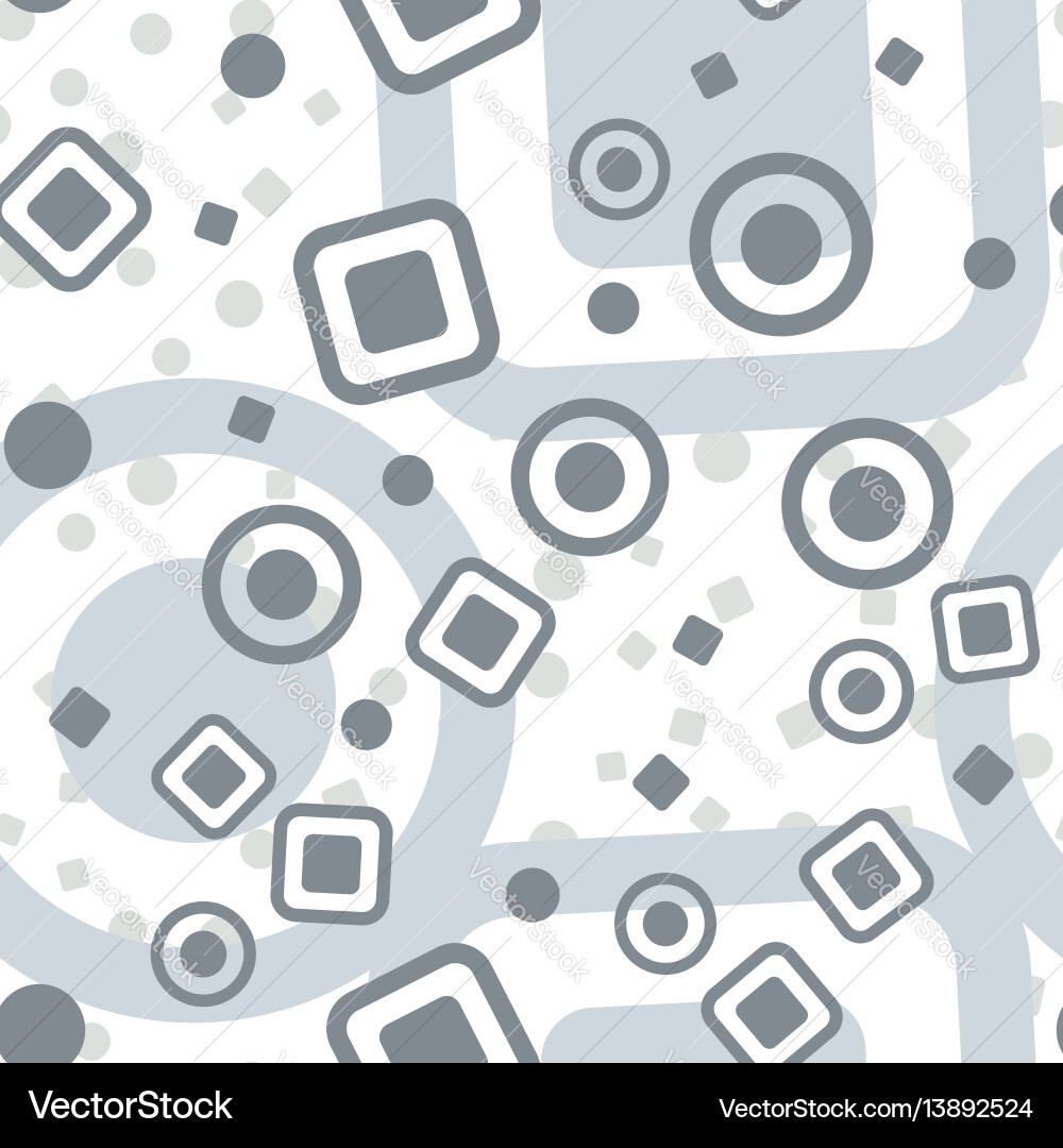 Circles squares seamless pattern abstract plain vector image