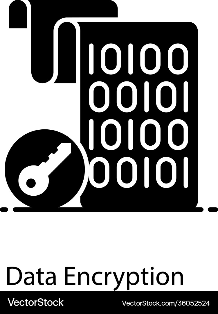 Data encryption vector image