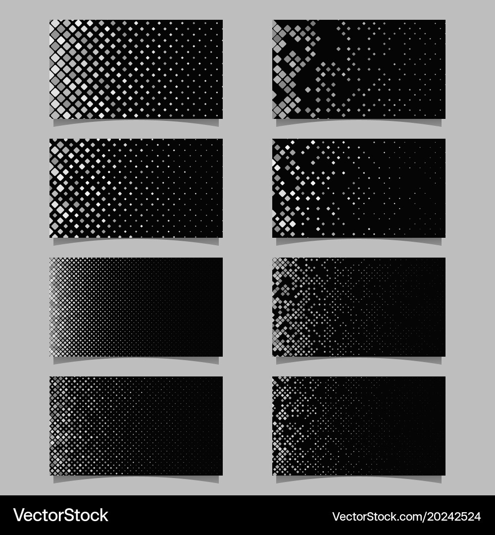 Diagonal Square Pattern Business Card Set vector image