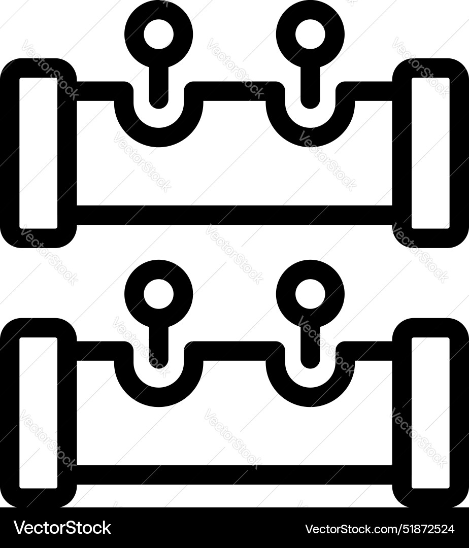 Double pipe with sensors detecting gas leak Double pipe with sensors detecting gas leak vector image