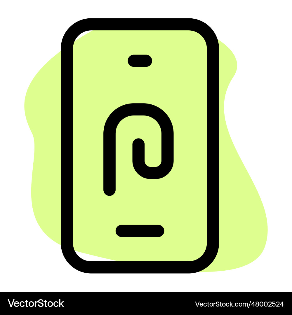 Fingerprint smart security sensor in cellphone Vector Image