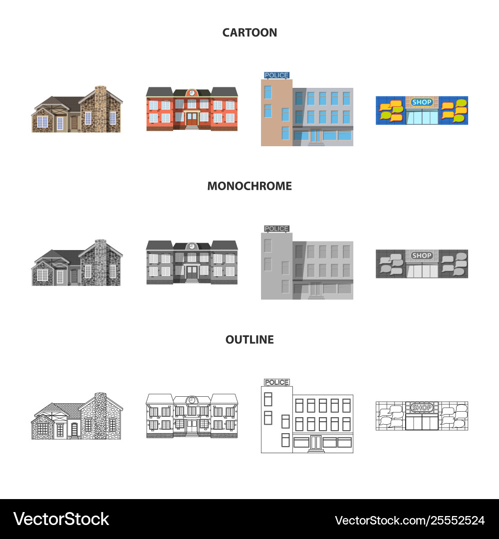 Isolated object building and front logo Isolated object building and front logo vector image